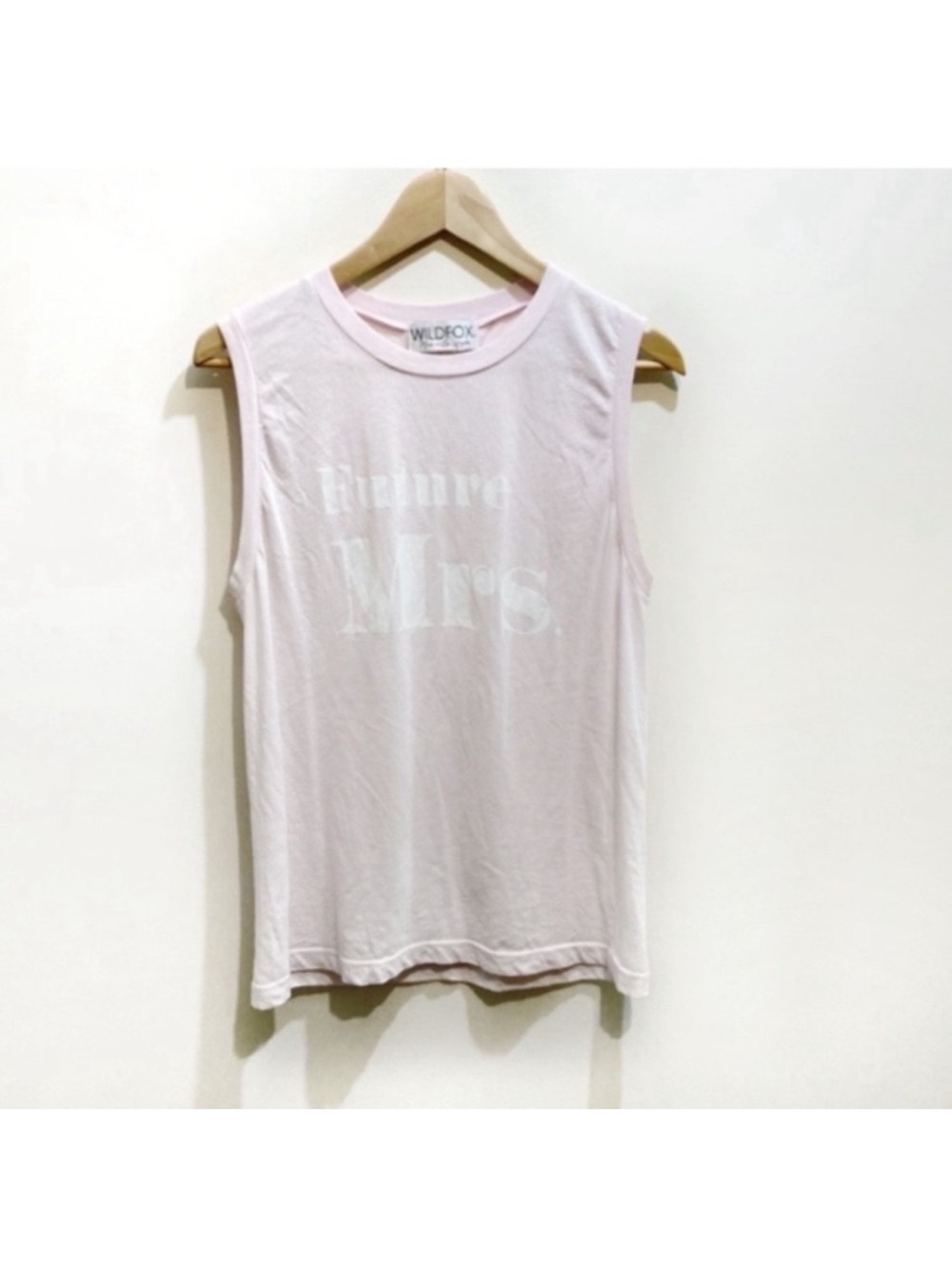 Wildfox Future Mrs. Tank Top Size XS Bride Bridal Shower Bachelorette Baby Pink